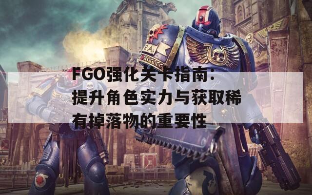FGO强化关卡指南：提升角色实力与获取稀有掉落物的重要性
