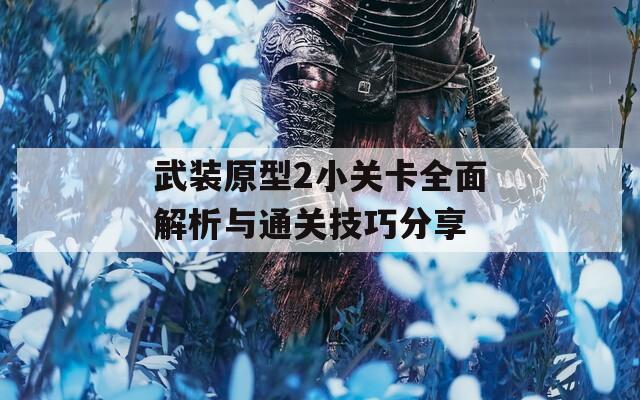 武装原型2小关卡全面解析与通关技巧分享