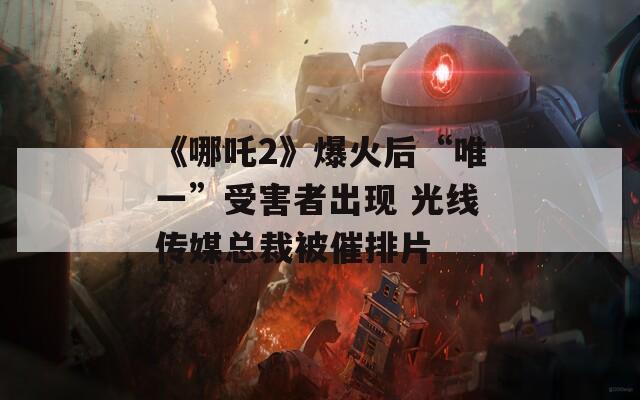《哪吒2》爆火后“唯一”受害者出现 光线传媒总裁被催排片