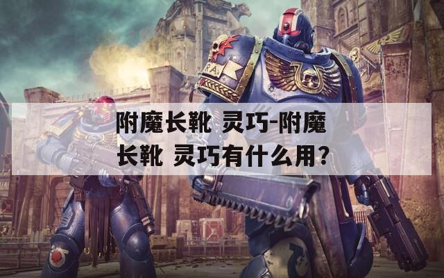 附魔长靴 灵巧-附魔长靴 灵巧有什么用？