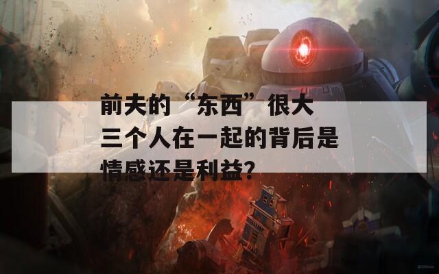 前夫的“东西”很大 三个人在一起的背后是情感还是利益？